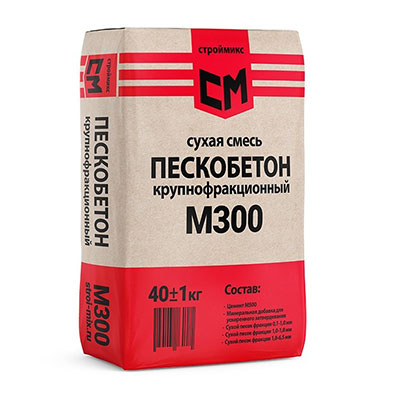 Пескобетон Строймикс М300 40 кг